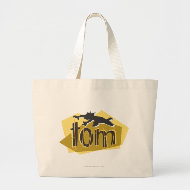 Bolso De Tela Gigante Logo de Tom Silhouette (Frente)