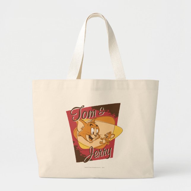 Bolso De Tela Gigante Logo de Tom y Jerry 2 (Frente)
