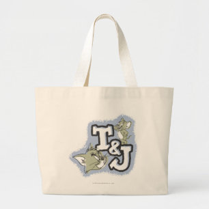 Bolso De Tela Gigante Logo de Tom y Jerry T&J