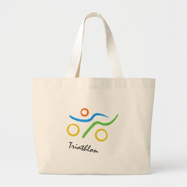 Bolso De Tela Gigante Logo de Triathlon (Frente)
