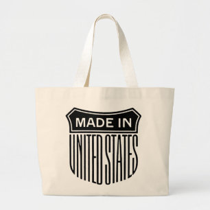Bolso De Tela Gigante Logo Patriótico Vintage Hecho En América Totebag