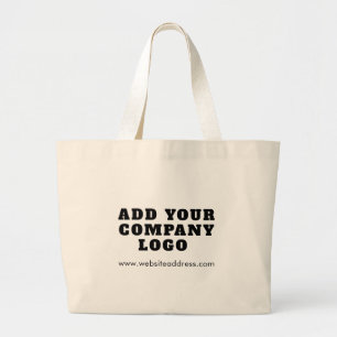 Bolso De Tela Gigante Logotipo de negocio moderno simple Nuevo Personali