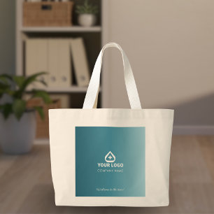 Bolso De Tela Gigante Logotipo de Simple Teal Behavioral Health Bienveni