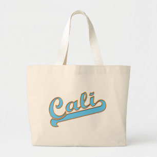 Bolso De Tela Gigante Logotipo de surfista de Cali California en azul