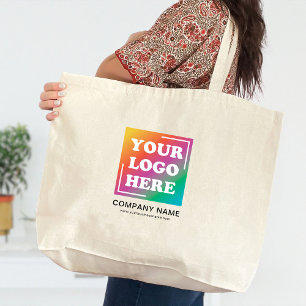 Bolso De Tela Gigante Logotipo empresarial personalizado, empresa comerc