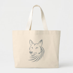 Bolso De Tela Gigante Logotipo fresco del coyote de la caza