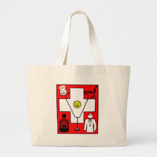 BOLSO DE TELA GIGANTE LOGOTIPO MÉDICO