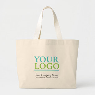 Bolso De Tela Gigante Logotipo, nombre y promoción del sitio web de su e