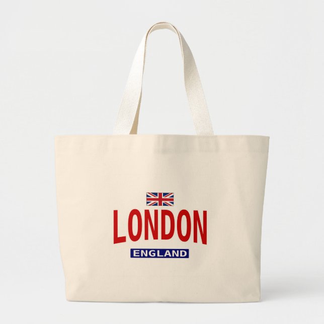 Bolso De Tela Gigante Londres Inglaterra con la bandera británica (Frente)