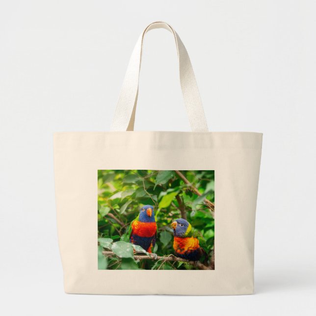 Bolso De Tela Gigante Lorikeet parrot (Frente)