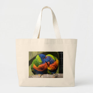 Bolso De Tela Gigante Lorikeets en amor
