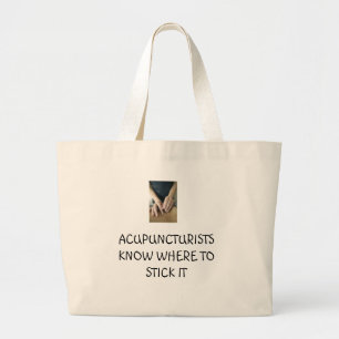 Bolso De Tela Gigante Los Acupuncturists saben dónde pegarlo