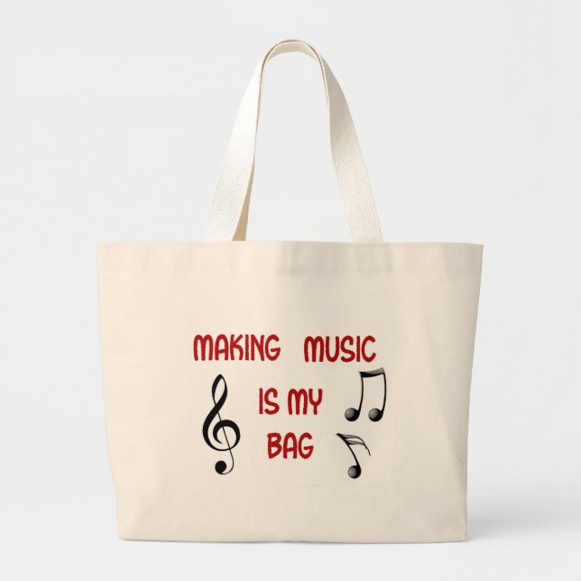 Bolso De Tela Gigante Los amantes de la música tote Bag (Frente)