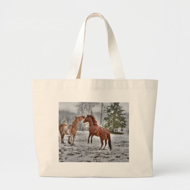 Bolso De Tela Gigante Los amantes del caballo Equine Ranch Horse Photo (Frente)