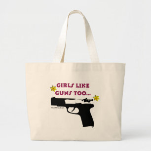 Bolso De Tela Gigante Los chicas tienen gusto de los armas también