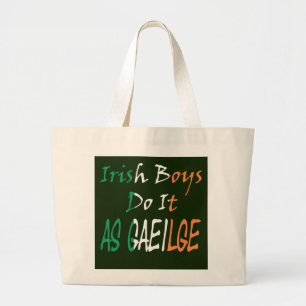 Bolso De Tela Gigante Los chicos irlandeses lo hacen como un bagjtcn