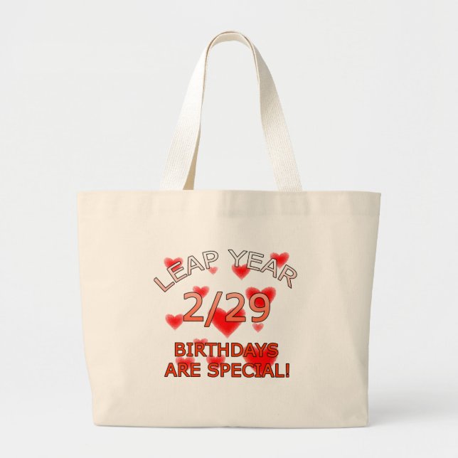 Bolso De Tela Gigante ¡Los cumpleaños del año bisiesto son especiales! (Frente)