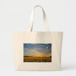 Bolso De Tela Gigante Los girasoles al atardecer