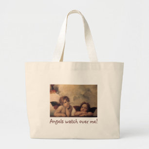 Bolso De Tela Gigante ¡Los JumboTote-Ángeles vigilan mí!