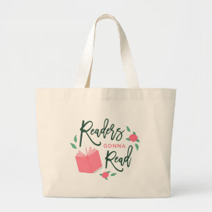 Bolso De Tela Gigante Los lectores florales de Bookish van a leer