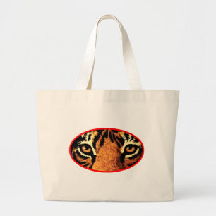 Bolso De Tela Gigante Los ojos de tigres jGibney Los regalos de Zazzle d