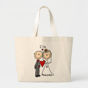 Bolso De Tela Gigante Los pares de la boda hago las camisetas y los