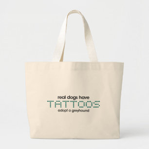 Bolso De Tela Gigante Los perros reales tienen tatuajes