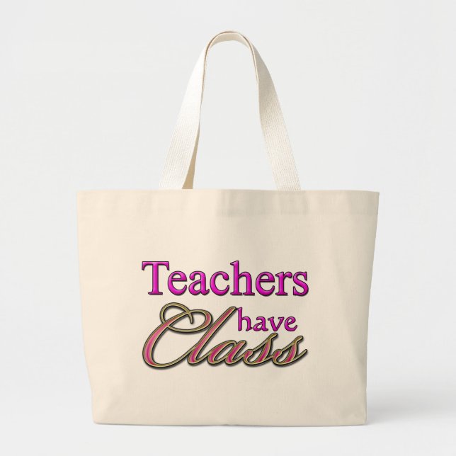 Bolso De Tela Gigante Los profesores tienen Clase-Rosado (Frente)