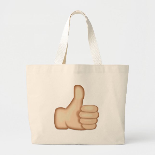 Bolso De Tela Gigante Los pulgares para arriba firman emoji (Frente)