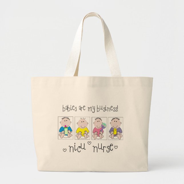 Bolso De Tela Gigante Los regalos "bebés de la ENFERMERA de NICU son mi (Frente)