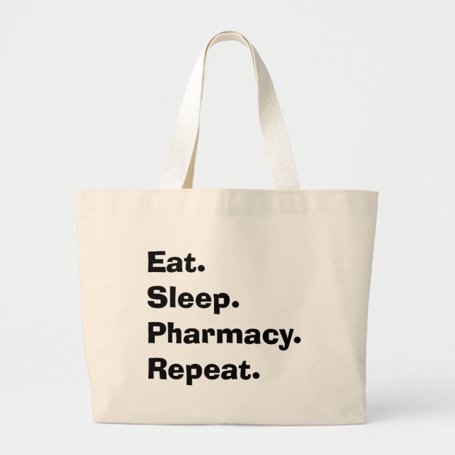 Bolso De Tela Gigante Los regalos divertidos del farmacéutico "comen, (Frente)