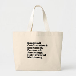 Bolso De Tela Gigante Los siete sacrificios del cristianismo y el catoli