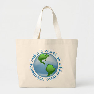 Bolso De Tela Gigante Los voluntarios hacen un mundo de diferencia