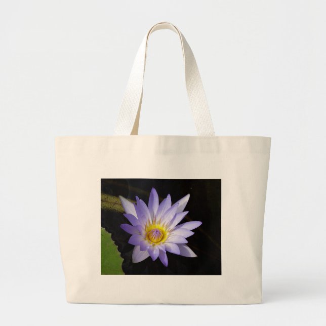 Bolso De Tela Gigante lotus bleu du Nil (Frente)