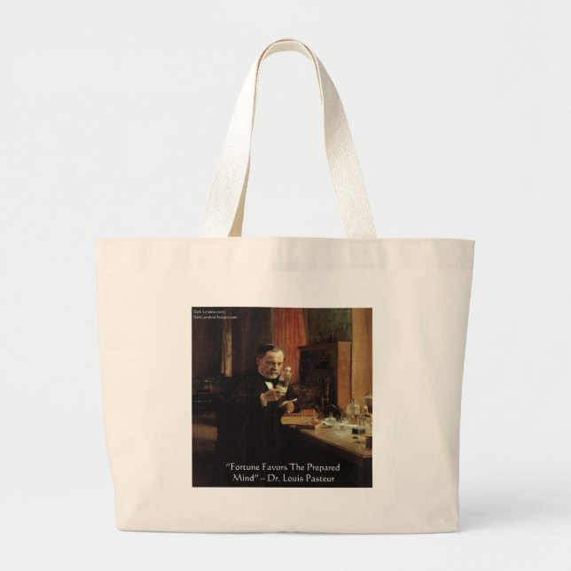Bolso De Tela Gigante Louis Pasteur "Fortune" Cita Regalos y Tees (Frente)