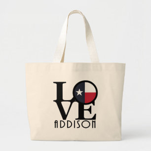 Bolso De Tela Gigante LOVE Addison Texas