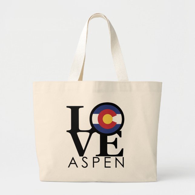 Bolso De Tela Gigante LOVE Aspen (Frente)