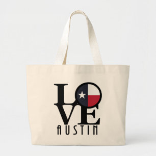 Bolso De Tela Gigante LOVE Austin Texas