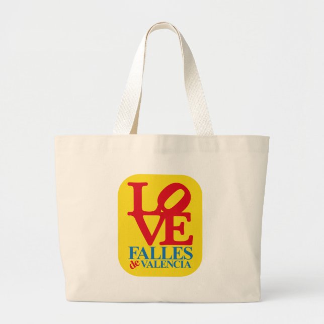 BOLSO DE TELA GIGANTE LOVE FALLES YELLOW STAMP (Frente)