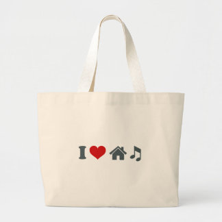 Bolso De Tela Gigante Love House Music