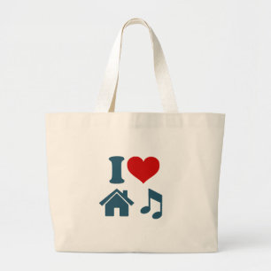 Bolso De Tela Gigante Love House Music