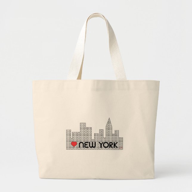 Bolso De Tela Gigante Love NEW YORK (Frente)