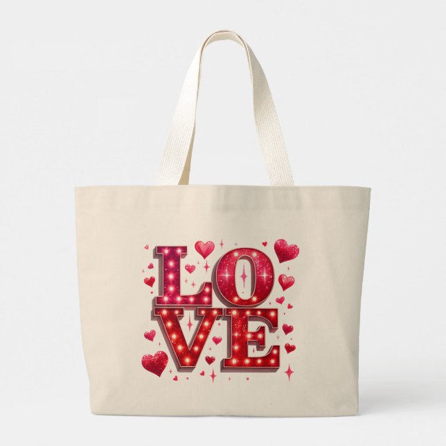 Bolso De Tela Gigante Love Nr. 4 (Reverso)