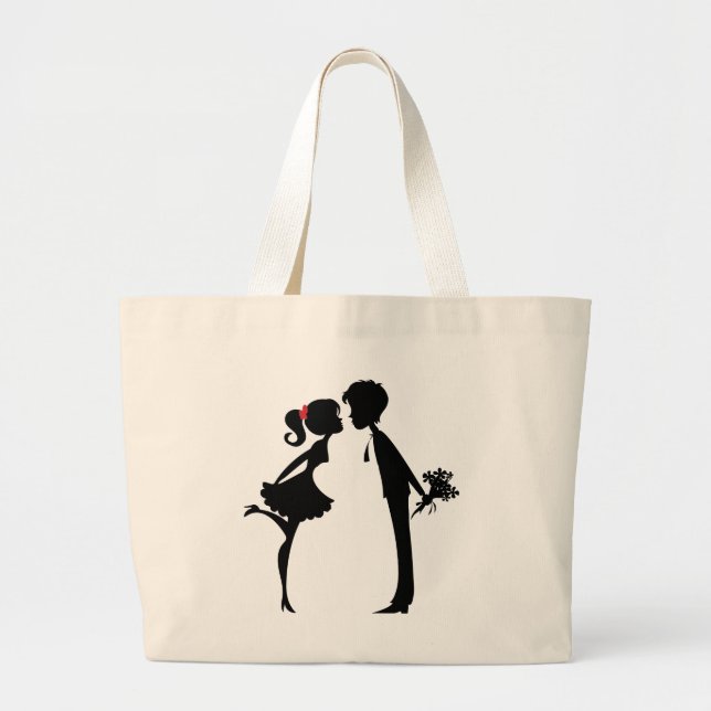 Bolso De Tela Gigante Love Nr. 6 (Frente)