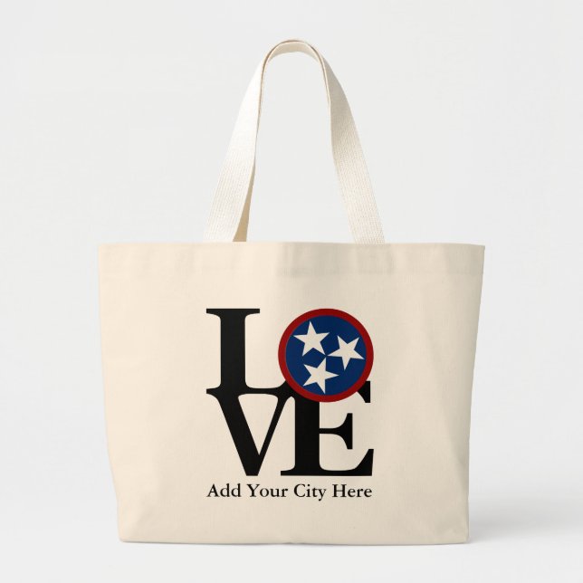 Bolso De Tela Gigante LOVE Tennessee Grocery Tote (Frente)