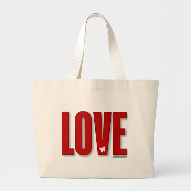 Bolso De Tela Gigante Love Tote Bag (Frente)