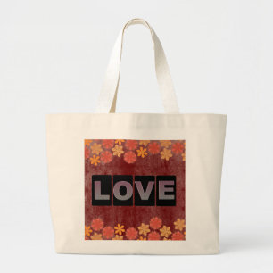Bolso De Tela Gigante Love Tote Bag