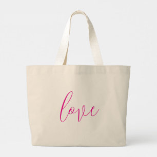 Bolso De Tela Gigante Love Tote Bag