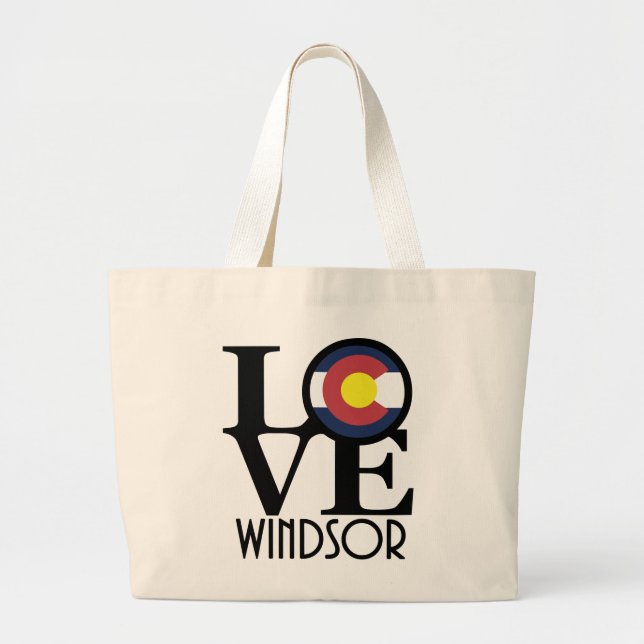 Bolso De Tela Gigante LOVE Windsor Colorado (Frente)