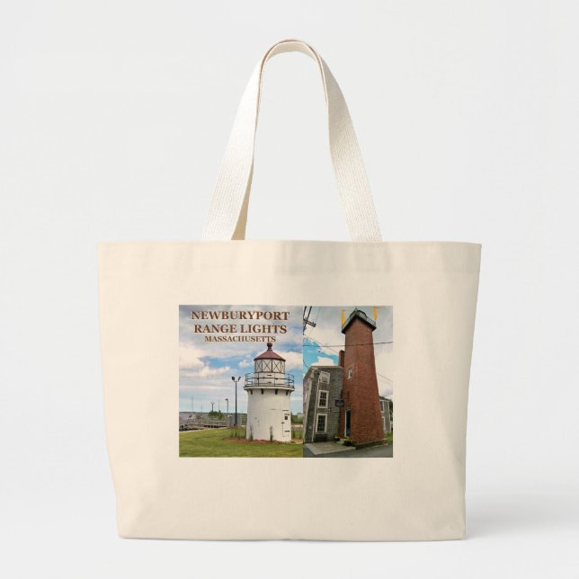 Bolso De Tela Gigante Luces de Newburyport Range, Massachusetts Tote Bag (Frente)